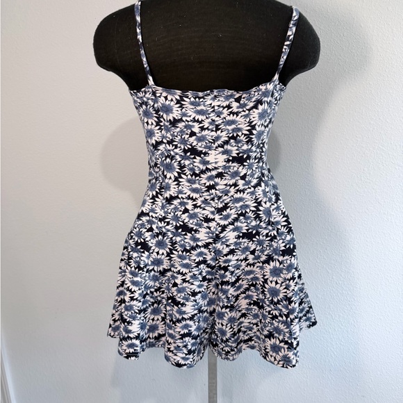 Vintage Daisy Floral Skort Dress Spaghetti Strap Made in USA Size L - Picture 3 of 7